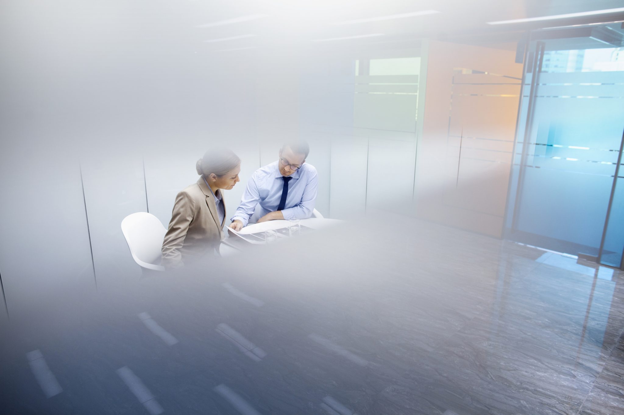 Business colleagues meeting together in room